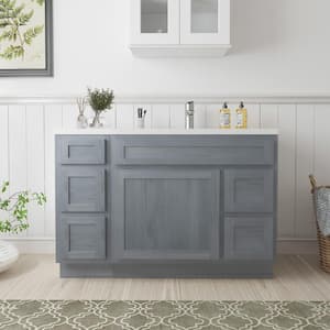 48 in. W x 21 in. D x 32.5 in. H Bath Vanity Cabinet without Top in Silver