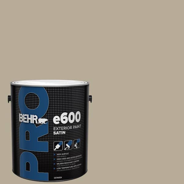 BEHR PRO 1 gal. #N310-4 Desert Khaki Satin Enamel Exterior Paint