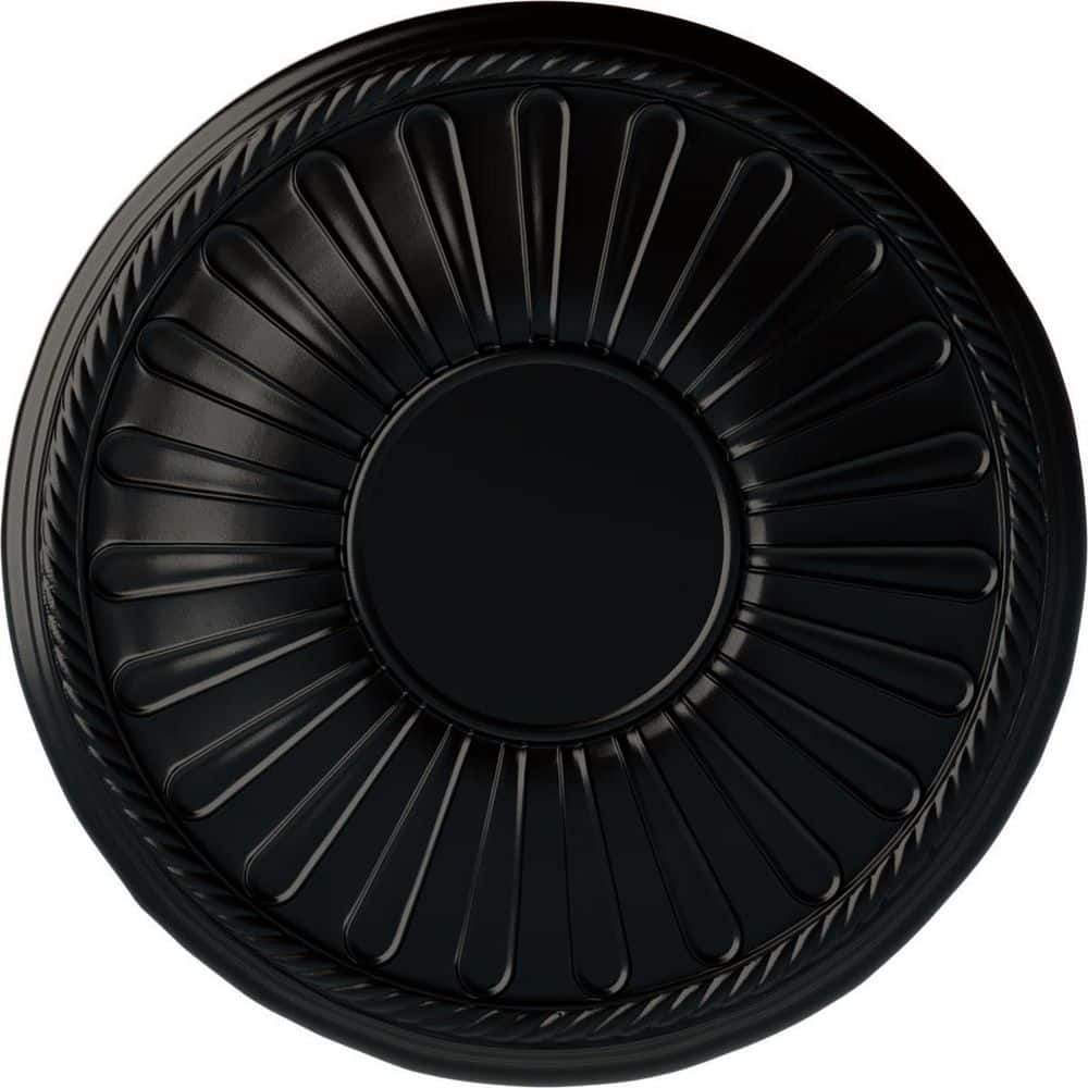 "19-7/8"" x 1-1/4"" Leandros Urethane Ceiling Medallion (Fits Canopies upto 6-3/8""), Hand-Painted Jet Black" price history on PriceWatchPro