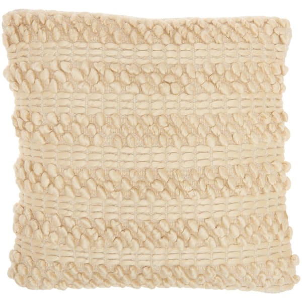 Nourison Lifestyles Beige Geometric 20 in. x 20 in. Throw Pillow