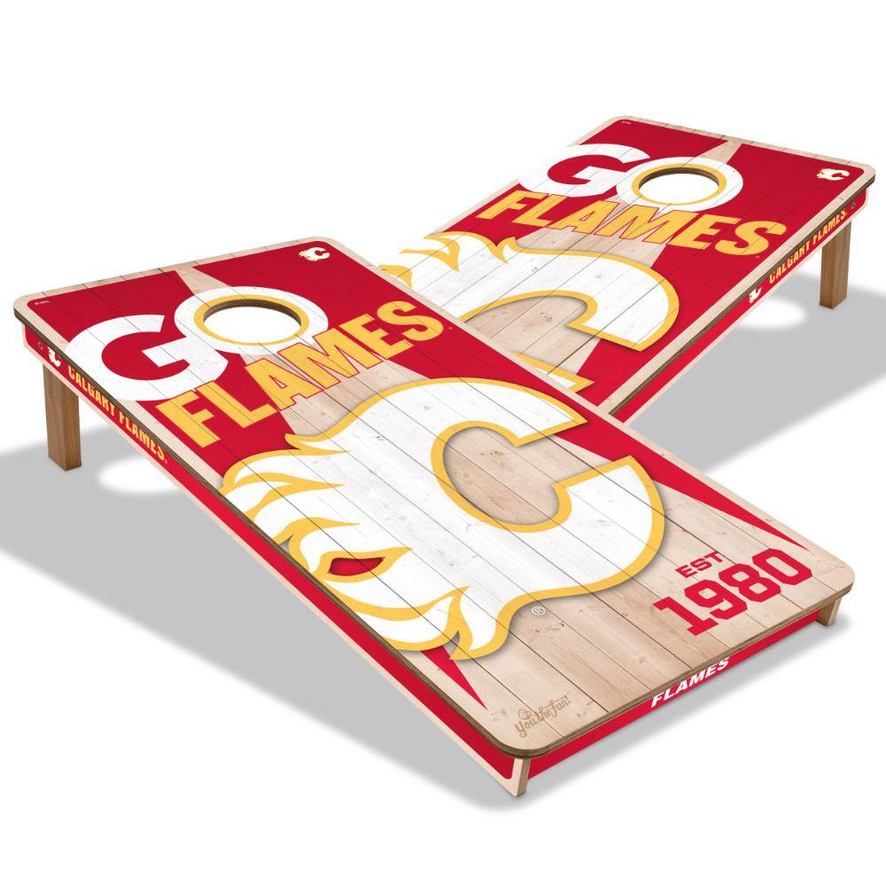 Calgary Flames 2x4 Cornhole Game NO BAG product image for price tracking