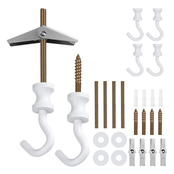 ceiling hooks for support of heavy weight Saving Shepherd Amish Handcrafted Wrought Iron Swivel Hook - 6 - Duty 50 lb Capacity - Satin Black each hook supports up to 50 lbs 4 Pack White Metal Ceiling