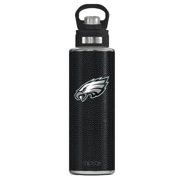 Tervis NFL PHI EAGLES LOGO BK 40OZ Wide Mouth Water Bottle Powder Coated Stainless Steel Standard Lid