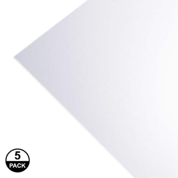 TUFFLENS 24 in. x 24 in. x 0.060 in. Frosted Shatter Resistant Polycarbonate Lighting Panel 5-Pack