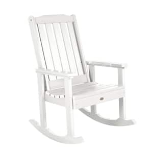 Lehigh White Recycled Plastic Outdoor Rocking Chair