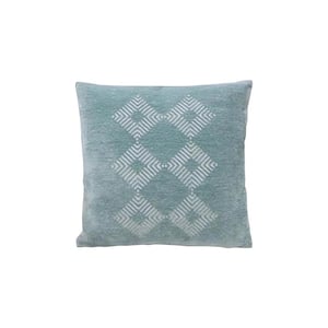Light Blue 17.5 in. L x 17.5 in. W Square Flannelette Throw Pillow