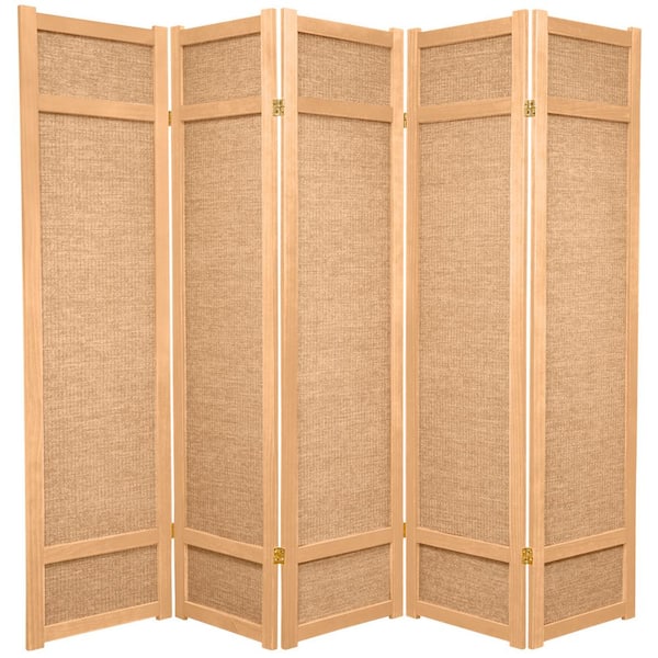 6 ft. Natural 5-Panel Room Divider