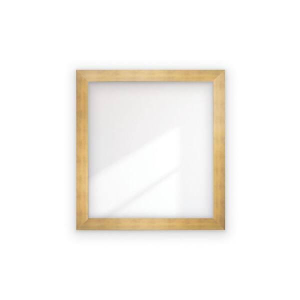 BrandtWorks Brushed Gold Framed Wide Wall Mirror 37 in. W x 40 in. H