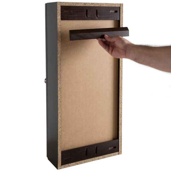Glacier Bay Delridge 14 in. W x 30 in. H Small Rectangular Brown Surface Mount Medicine Cabinet without Mirror MWH14 CH The Home Depot