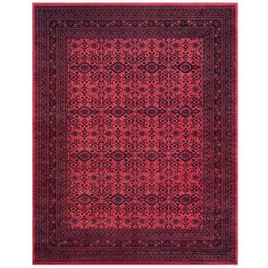 Sonoma Aurora Red and Black 3 ft. 11 in. x 5 ft. 7 in. Border Viscose Area Rug