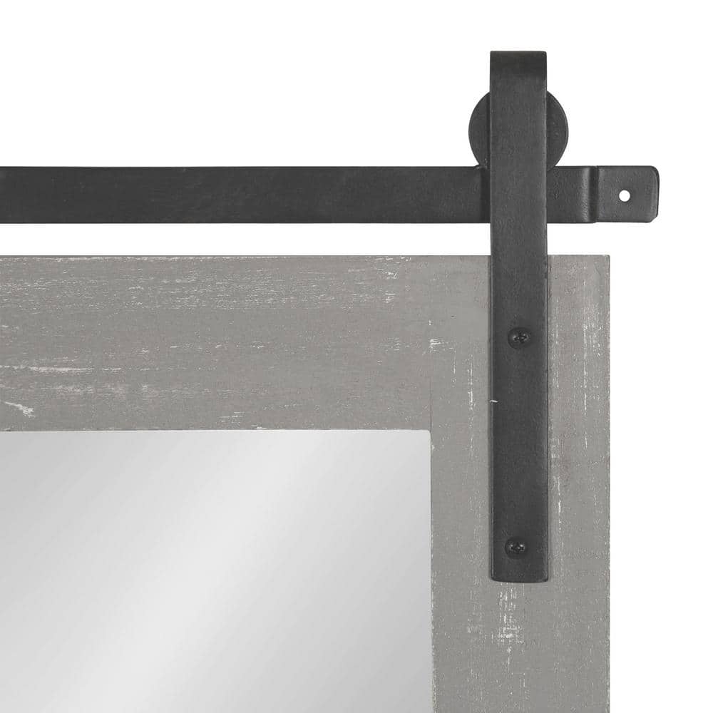 Cates Rustic Full-Length Barn Door-Inspired Wood Mirror, 55" x 22"