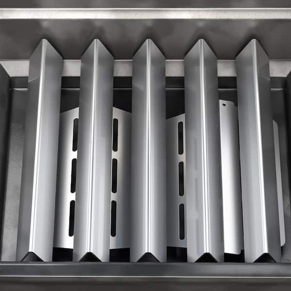 17.5 in. Stainless Steel Flavorizer Bars Replacement for Weber Genesis 300 Series with Front Control Knob(7-Pack)