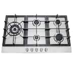 30 in. Gas Cooktop in Stainless Steel with 5 Sealed Brass Burners