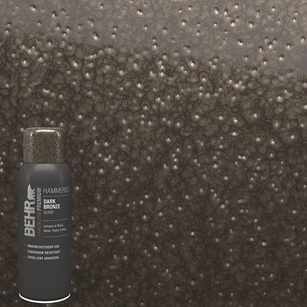BEHR PREMIUM 12 oz. #SP-304 Dark Bronze Gloss Interior/Exterior Hammered Spray  Paint Aerosol B061444 - The Home Depot