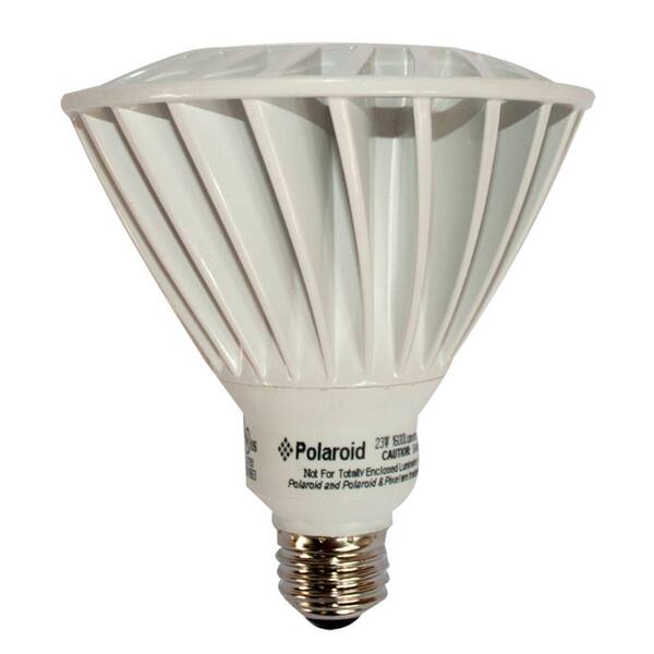 Polaroid Lighting 100W Equivalent Cool White (4100K) PAR38 Dimmable Indoor/Outdoor LED Flood Light Bulb