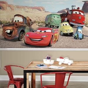72 in. x 126 in. Disney Cars Desert XL Chair Rail 7-Panel Pre-Pasted Wall Mural