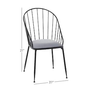 Black Metal Contemporary Dining Chair