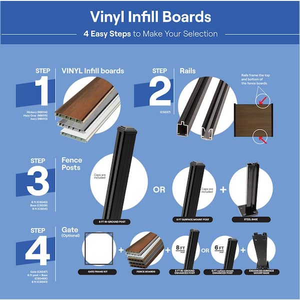 CREATIVE SURFACES 6 ft. x 6 ft. Board on Board Flat Framed