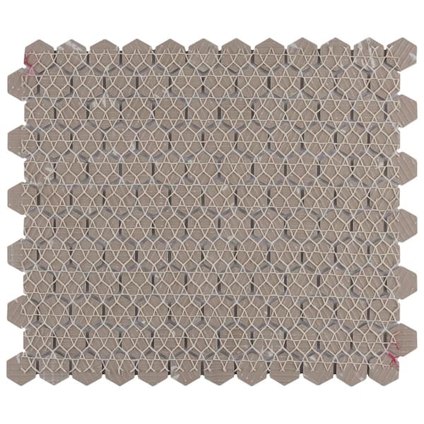 Merola Tile - Metro 1 in. Hex Matte White 10-1/4 in. x 11-7/8 in. Porcelain Mosaic Tile (8.6 sq. ft. /Case)