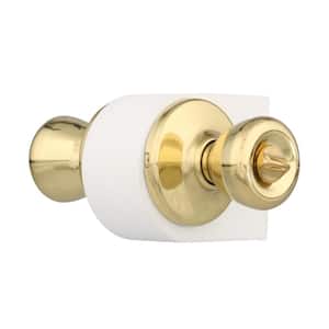 Tylo Polished Brass Bed/Bath Door Knob (6-Pack) with Lock