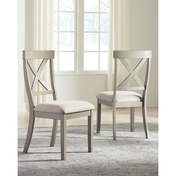 Signature DESIGN BY ASHLEY Parellen Gray Polyester with Cushion Side Chair Set of 2