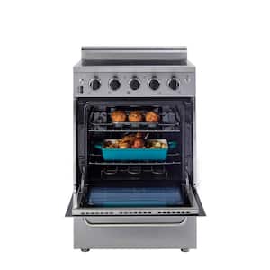 Prestige 24 in. 2.3 cu. ft. Electric Range with Convection Oven in Stainless Steel