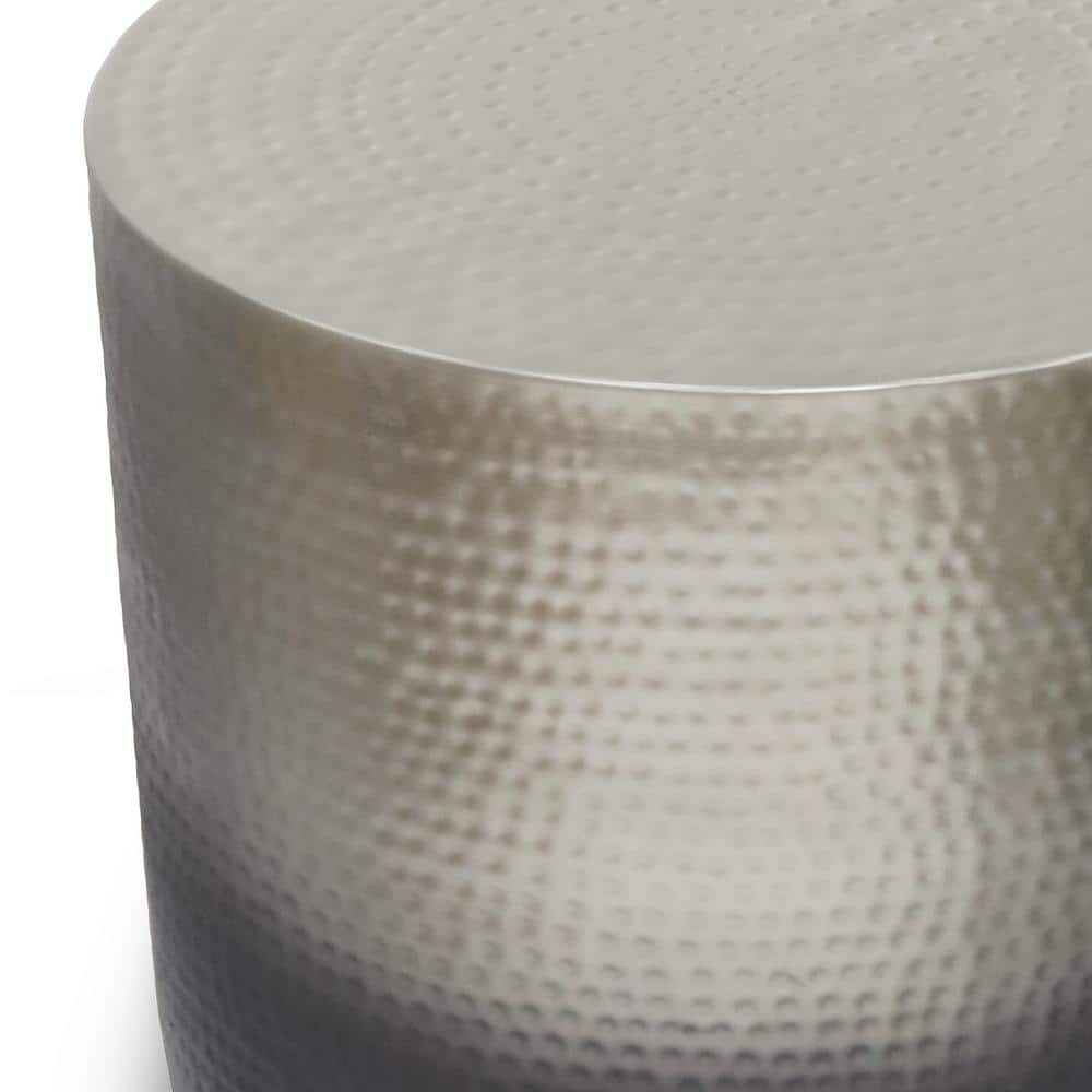 Nova Silver Ombre Round Metal Side Table