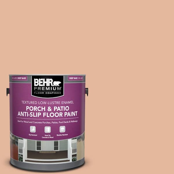 BEHR PREMIUM 1 gal. #PFC-06 Georgia Peach Textured Low-Lustre Enamel Interior/Exterior Porch and Patio Anti-Slip Floor Paint