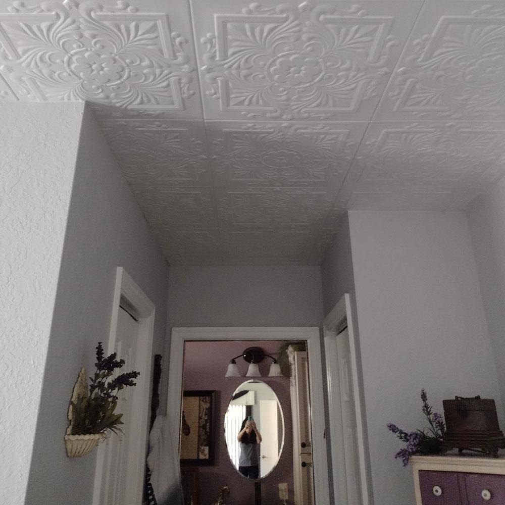 Victorian White Polystyrene Glue-Up Ceiling Tile Set