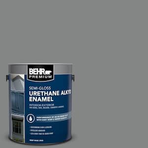 1 gal. #PFC-63 Slate Gray Urethane Alkyd Semi-Gloss Enamel Interior/Exterior Paint