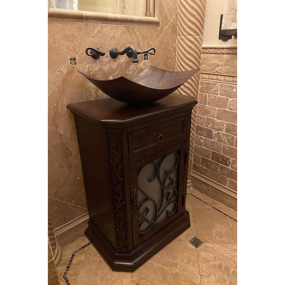 20" Hammered Copper Wall-Mount Vessel Sink