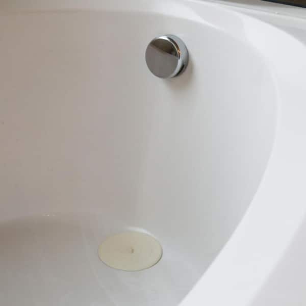 5 in. Flat Suction Sink Stopper in White