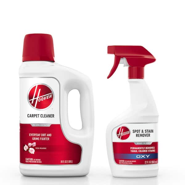 HOOVER 64oz. Renewal Carpet Cleaner Solution and 22oz. Oxy Stain Remover Carpet Cleaner Pretreatment Spray, Color Stain Formula