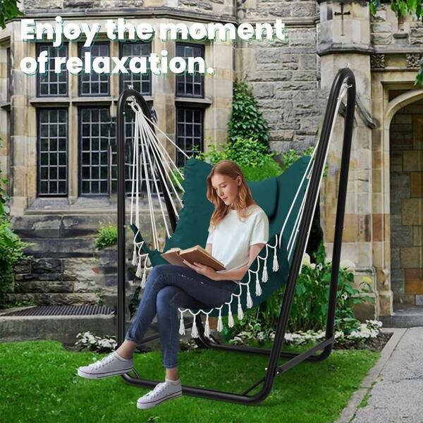 ハンモック Afoxsos Unique U-Shaped 2.83 ft. Free Standing Chair Hammock