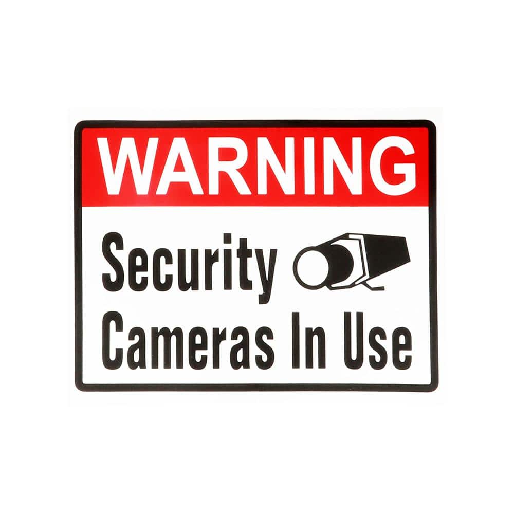 Details about   8PCS Warning Stickers SECURITY CAMERA IN USE Self-adhensive Safety Label Signs 