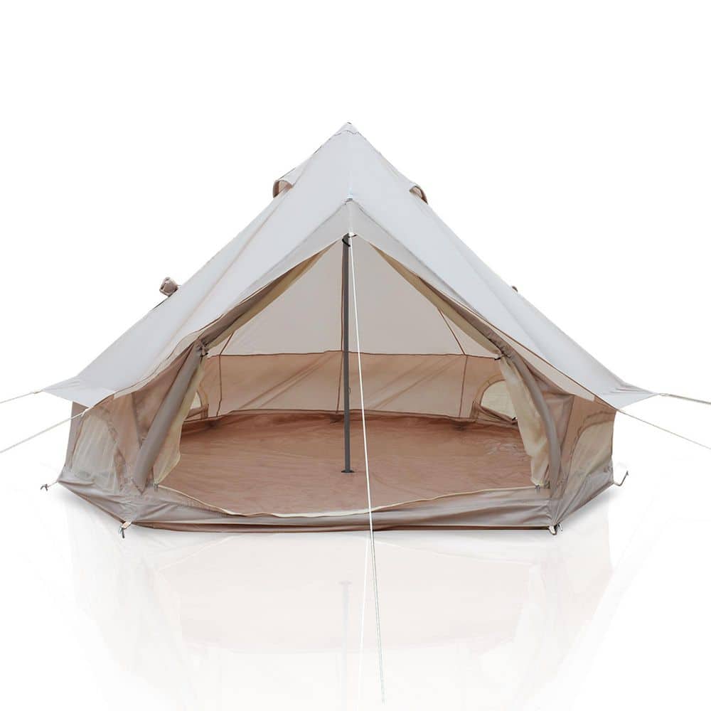 Glamping Series 4-Person Polyester 4 Season Bell Tent, 9.8 ft. Beige Waterproof Tent with Stove Jack price history on PriceWatchPro