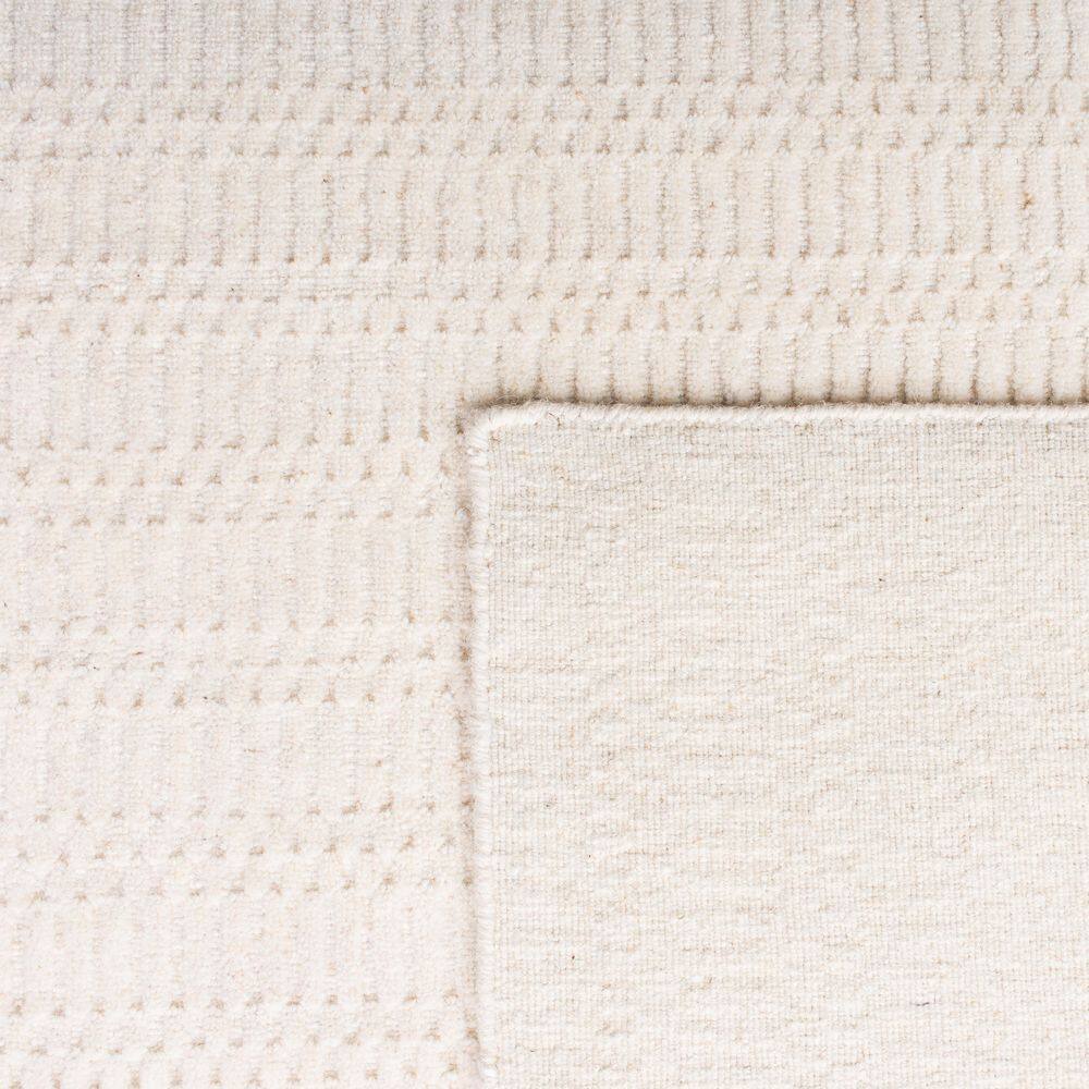 Beige Hand-Knotted Wool Rectangular 8' x 10' Area Rug