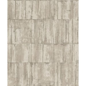 Buck Beige Taupe Horizontal Paper Textured Non-Pasted Wallpaper Roll