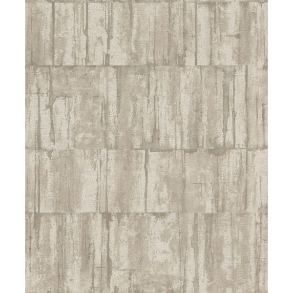 Advantage Buck Beige Taupe Horizontal Paper Textured Non-Pasted Wallpaper Roll