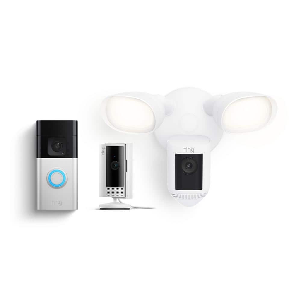 Ring Video Doorbell Battery Plus with Indoor Cam 2nd Gen, White