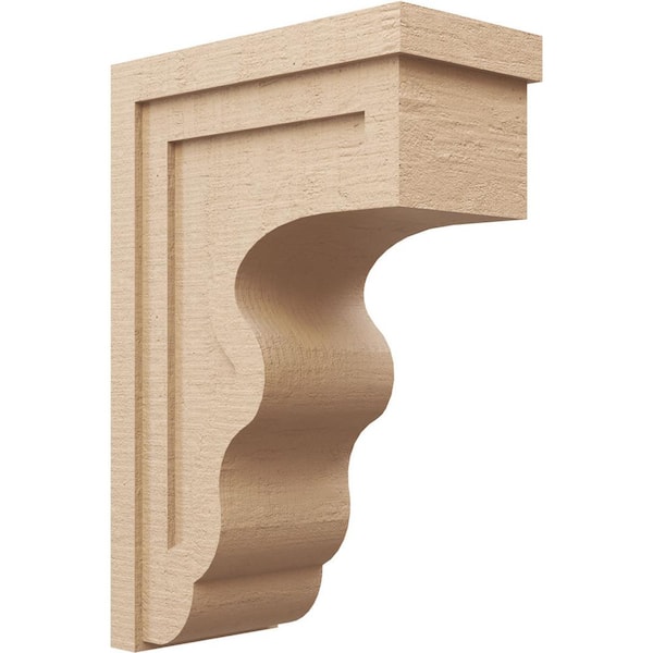 Ekena Millwork 10 in. x 30 in. x 20 in. Classic Highland Rough Cedar Woodgrain TimberThane Corbel, Primed Tan