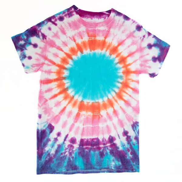  Tie Dyed Shop Cotton Purple and Gold Spiral Tie Dye T