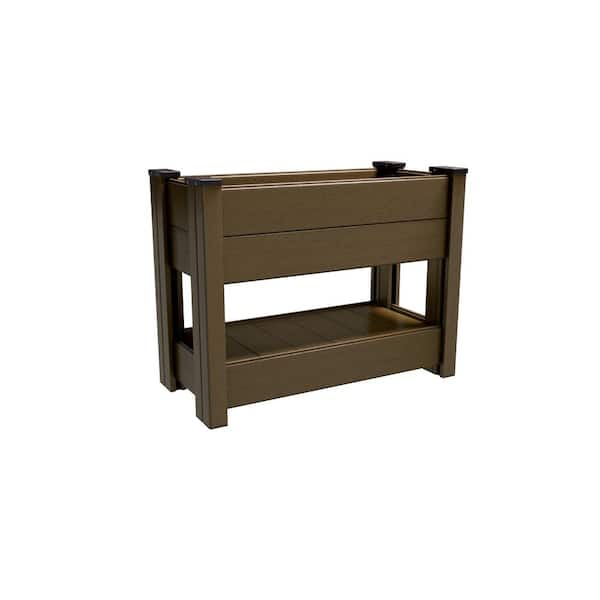 Natures Composites Composite Elevated Planter (4 ft. L x 2 ft. W x 3 ft. H) Rosewood (Brown) Adjustable Root Depth