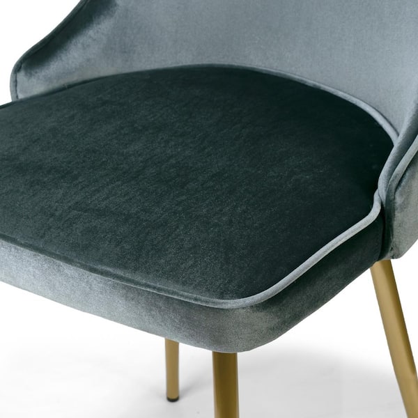 grey brushed velvet chair