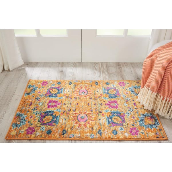 Passion Sun doormat 2 ft. x 3 ft. Persian Vintage Kitchen Area Rug
