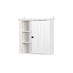 AMA 20.86 in. W x 5.71 in. D x 20 in. H whiteBathroom Wooden Wall Cabinet with a Door