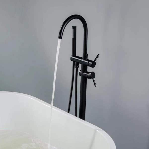 Oporius Free Standing outlets bath tub faucet matte black