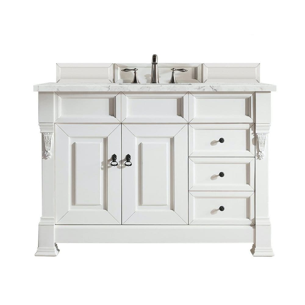 Brookfield 48 in. W x 23.5 in. D x 34.3 in. H Bath Vanity in Bright White w