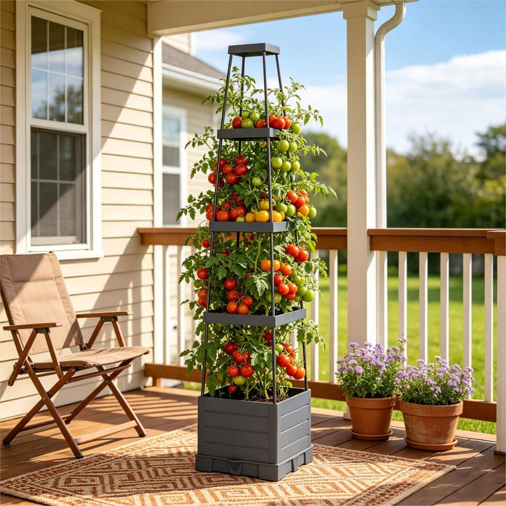 Raised Garden Bed with Trellis, Self Watering Planter Box, Adjustable Vertical Garden Planter for Climbing Plants price history on PriceWatchPro