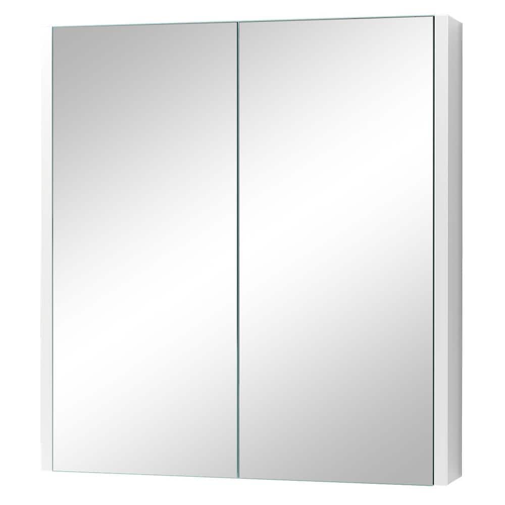 24.5 in. W x 25.5 in. H Rectangular MDF Wall-Mounted Medicine Cabinet with 